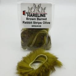 Hareline Brown Barred Rabbit Strips Fly Tying