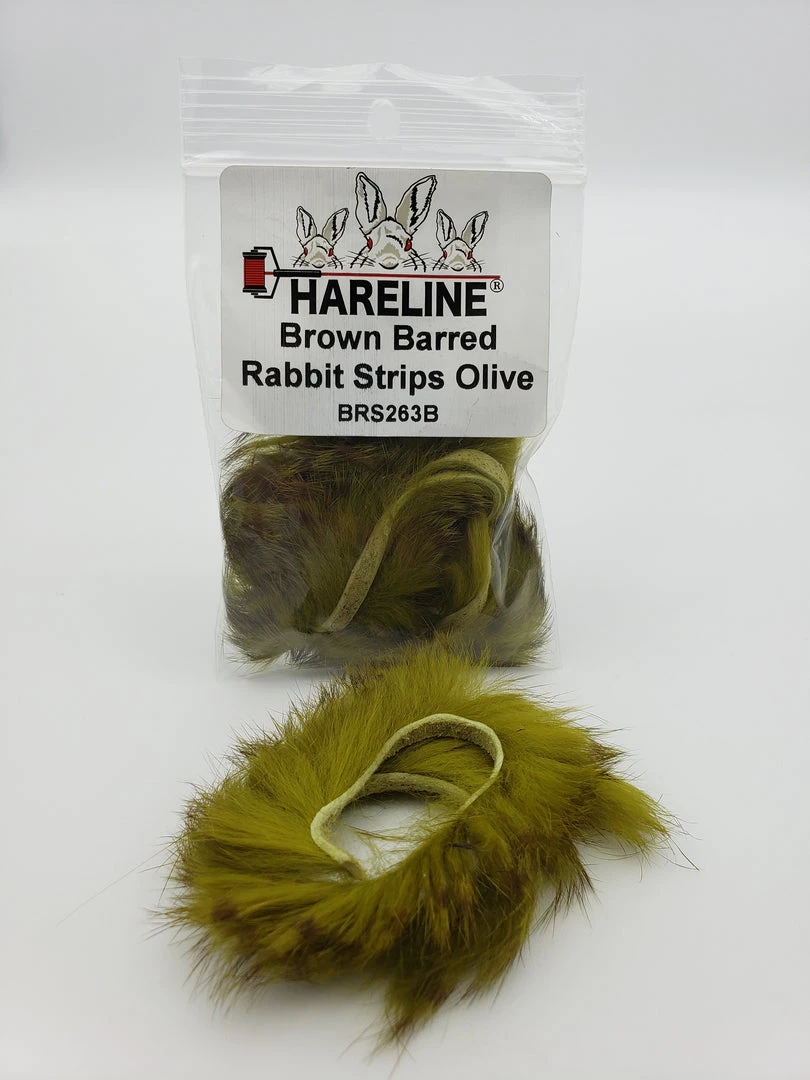 Hareline Brown Barred Rabbit Strips Fly Tying 1 Hareline Brown Barred Rabbit Strips Fly Tying