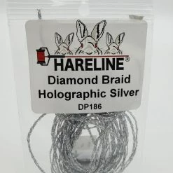 Hareline Dyed Pearl Diamond Braid Fly Tying