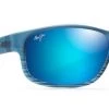 Fishing Apparel Maui Jim Kaiwi Channel Blue Black Stripe