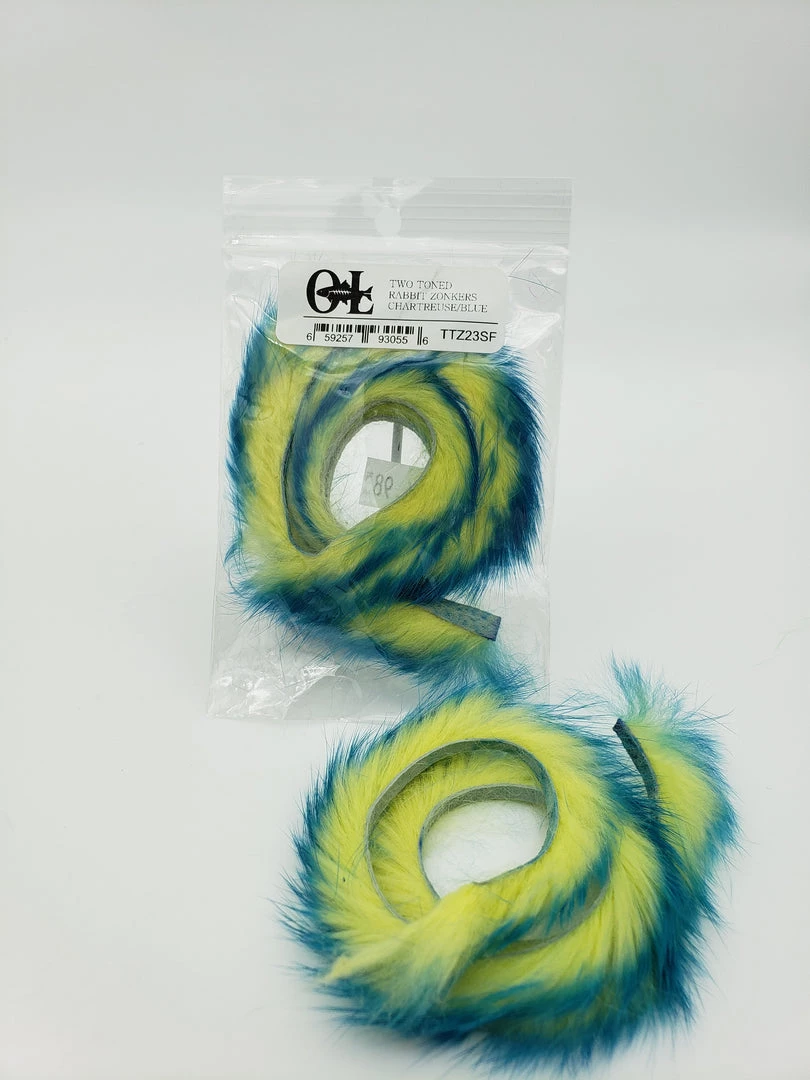 Fly Tying OfishL Fly Gear Two Toned Rabbit Zonker Strips 7 Fly Tying OfishL Fly Gear Two Toned Rabbit Zonker Strips