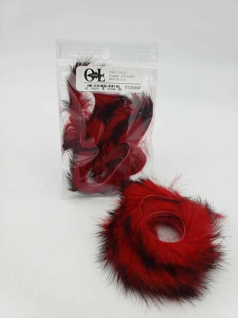 Fly Tying OfishL Fly Gear Two Toned Rabbit Zonker Strips 1 Fly Tying OfishL Fly Gear Two Toned Rabbit Zonker Strips