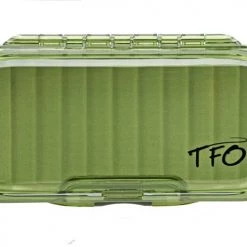 Temple Fork Outfitters Single-Sided Water Proof Olive Fly Box Ripple Foam Fly Fishing Accessories