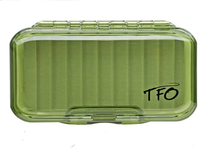 Temple Fork Outfitters Single-Sided Water Proof Olive Fly Box Ripple Foam Fly Fishing Accessories 1 Temple Fork Outfitters Single-Sided Water Proof Olive Fly Box Ripple Foam Fly Fishing Accessories