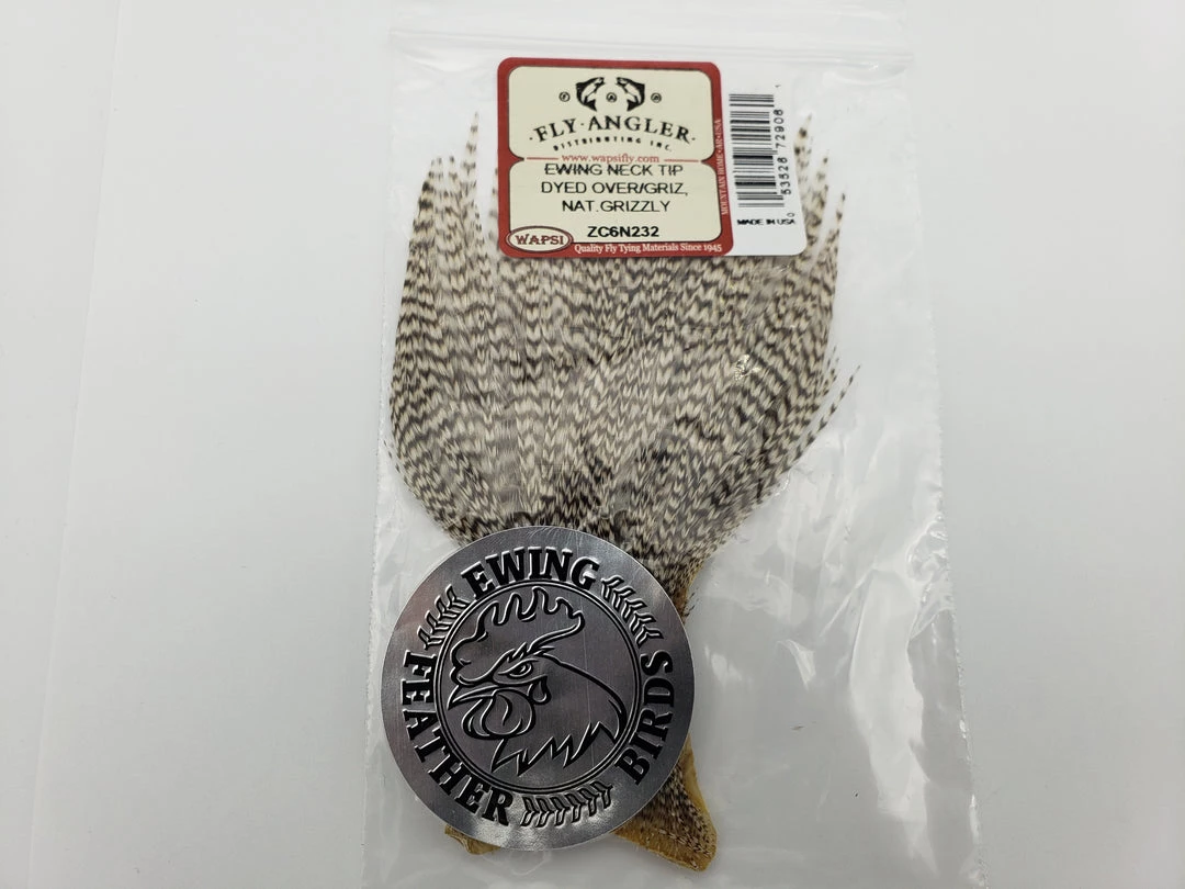 Wapsi Ewing Dyed Over Grizzly Neck Hackle 1 Wapsi Ewing Dyed Over Grizzly Neck Hackle