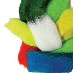 Wapsi Deer Belly Hair Dyed Over White Fly Tying